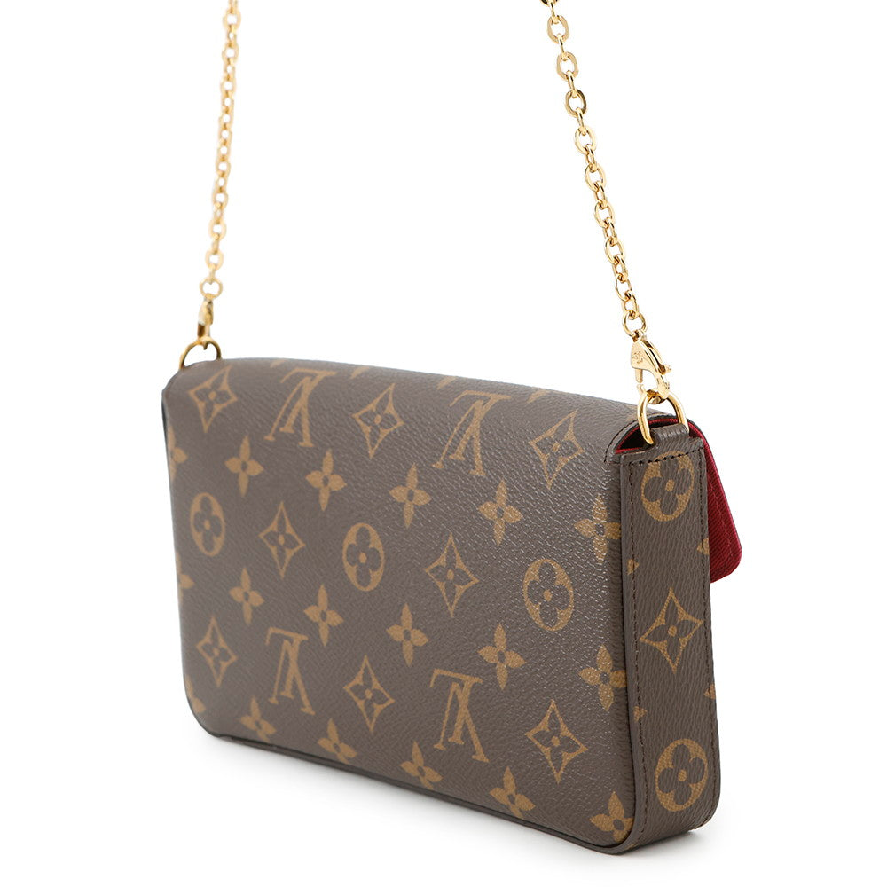 Louis Vuitton Felicie Pochette FuchsiaM61276 Monogram Clutch Bag