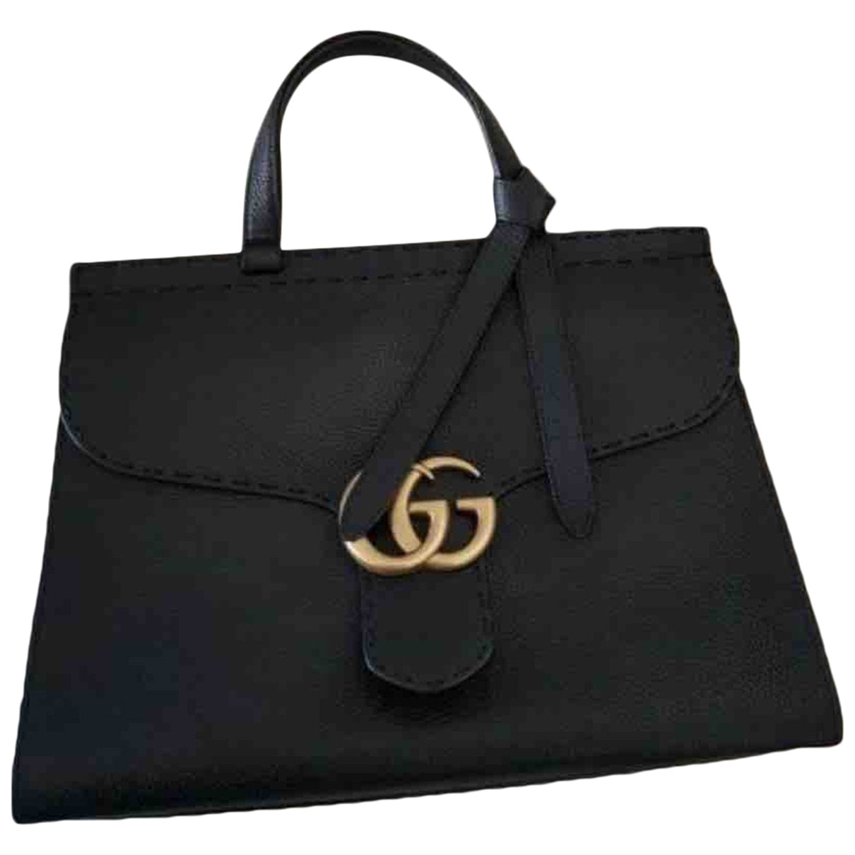 Gucci marmont black leather handbag