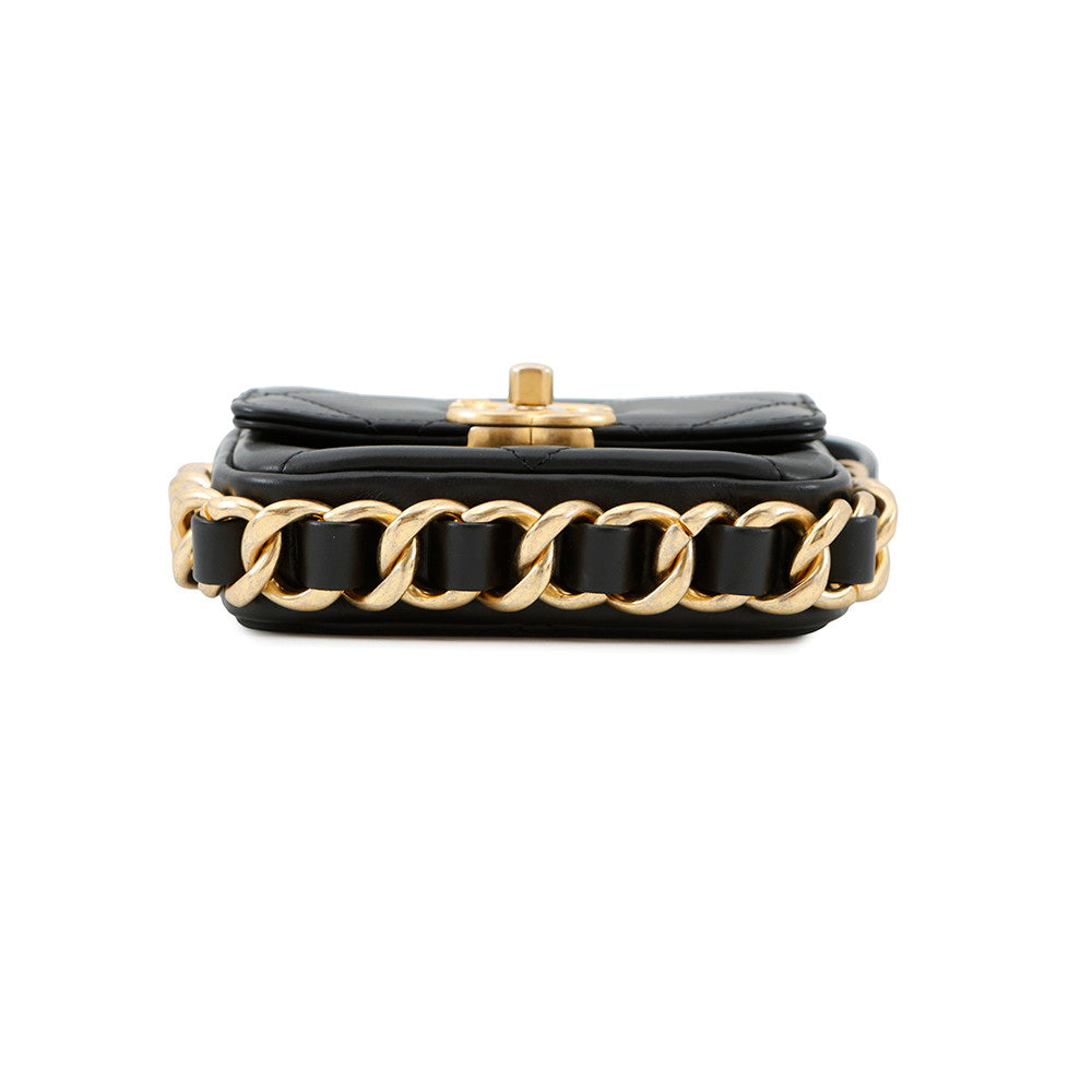 Chanel MatelasseFlap ChainShoulder BlackAS2833 Calf Leather Shoulder Bag