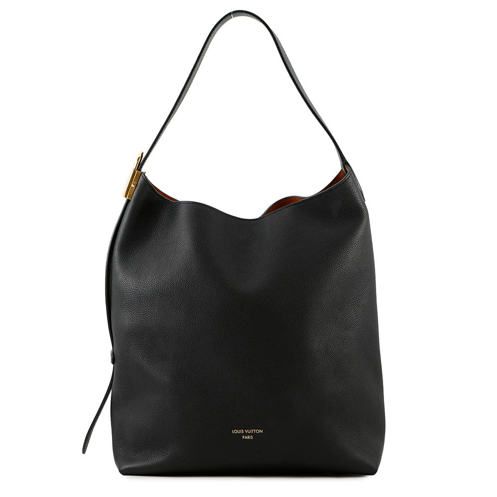 Louis Vuitton Lowkey NoirM24856 Grained Size MM Leather Calf Shoulder Bag 2