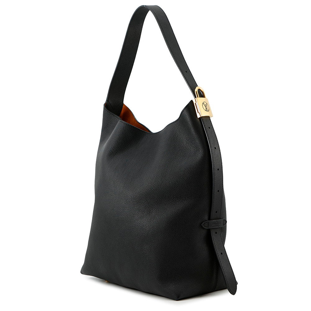 Louis Vuitton Lowkey NoirM24856 Grained Size MM Leather Calf Shoulder Bag 2