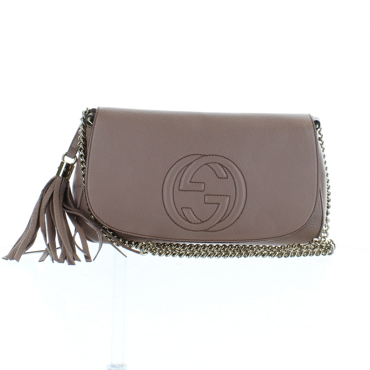 Gucci soho grey leather handbag