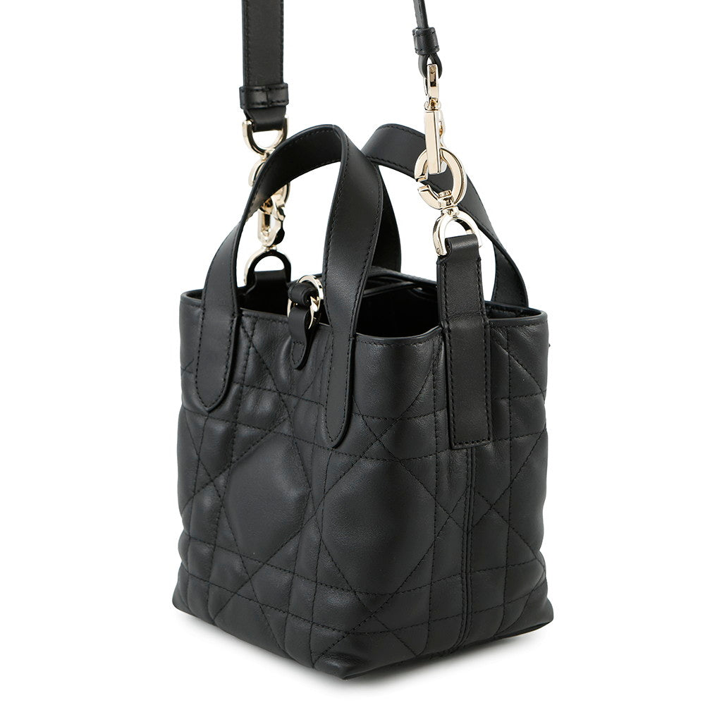 Dior Macrocannage Toujours Vertical Tote Bag Blacks Osnw Leather