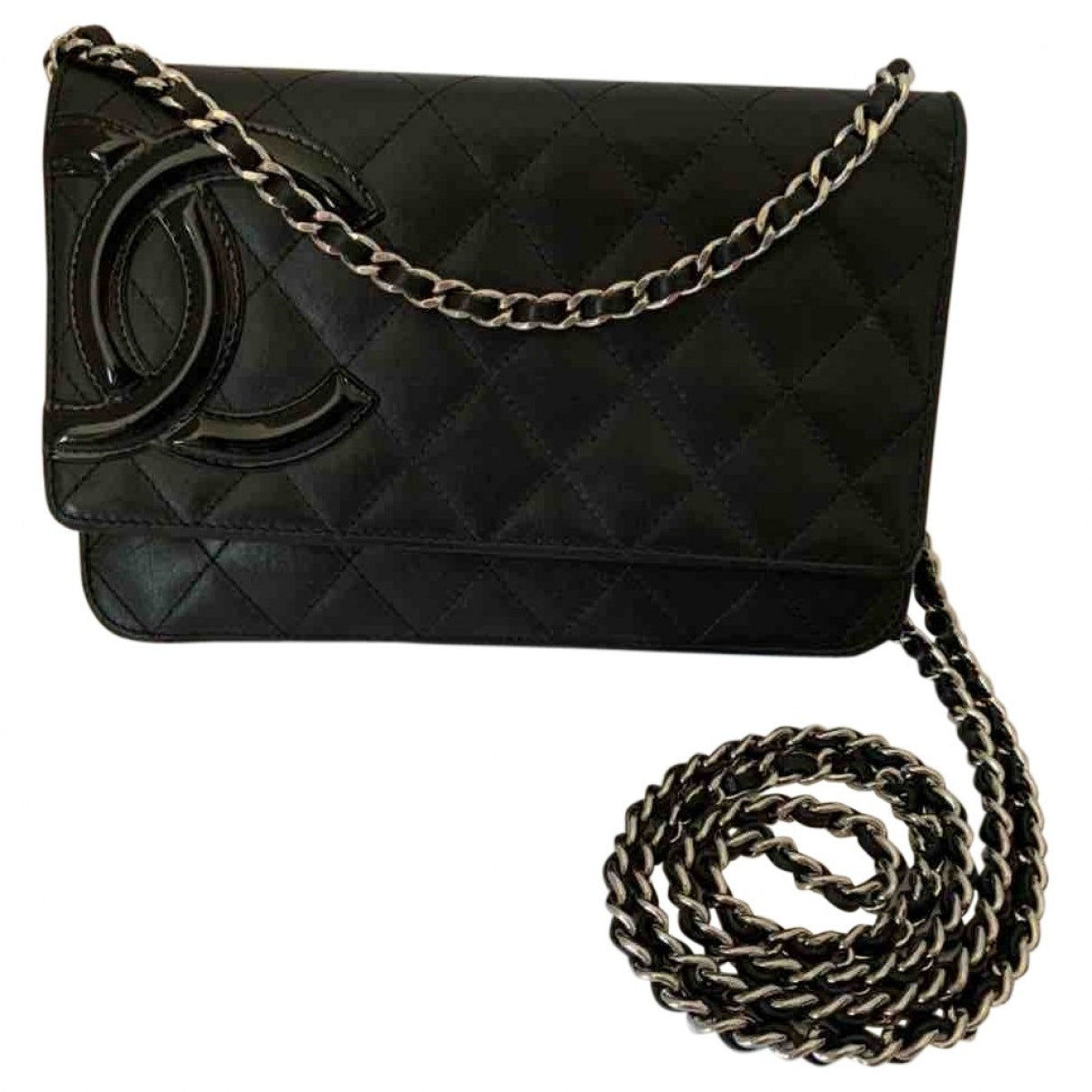 Chanel Wallet on Chain Black Leather Handbag