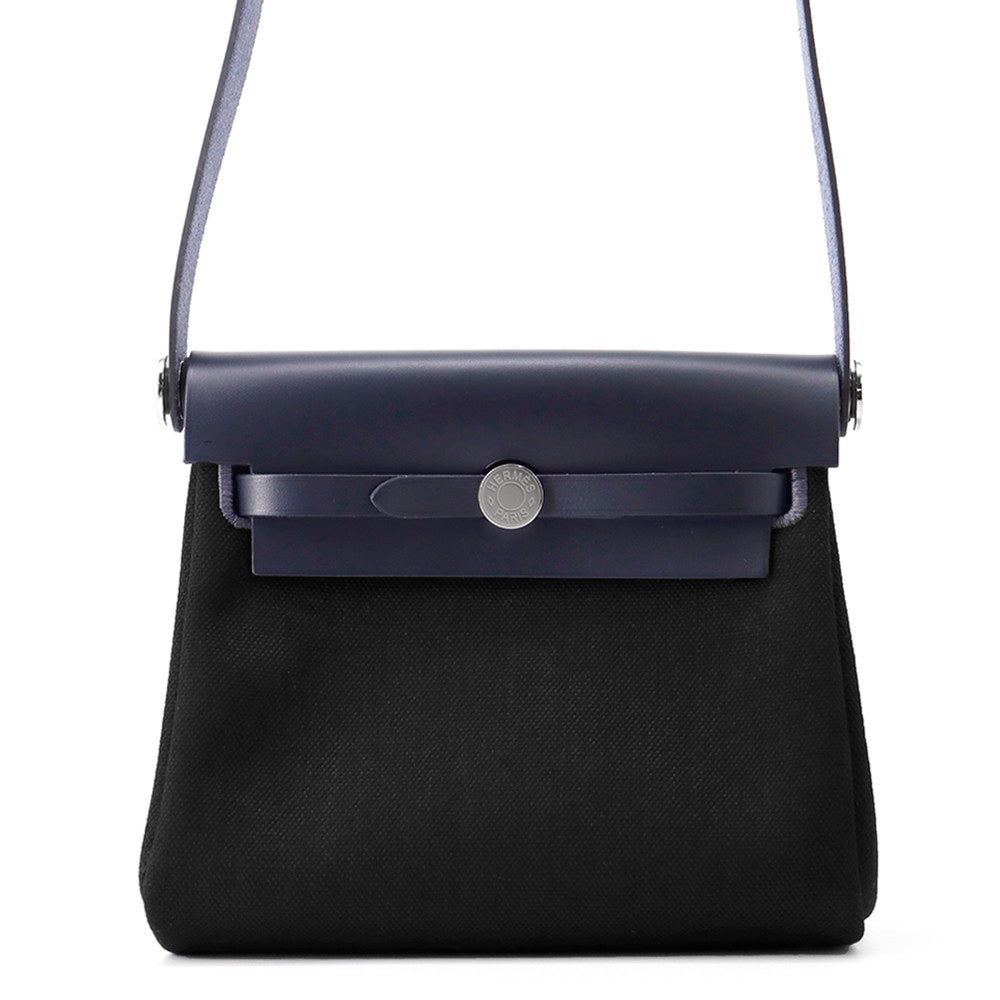 Herbag Zip Indigo Toile Military Vache Hunter Leather Black Travel Bag