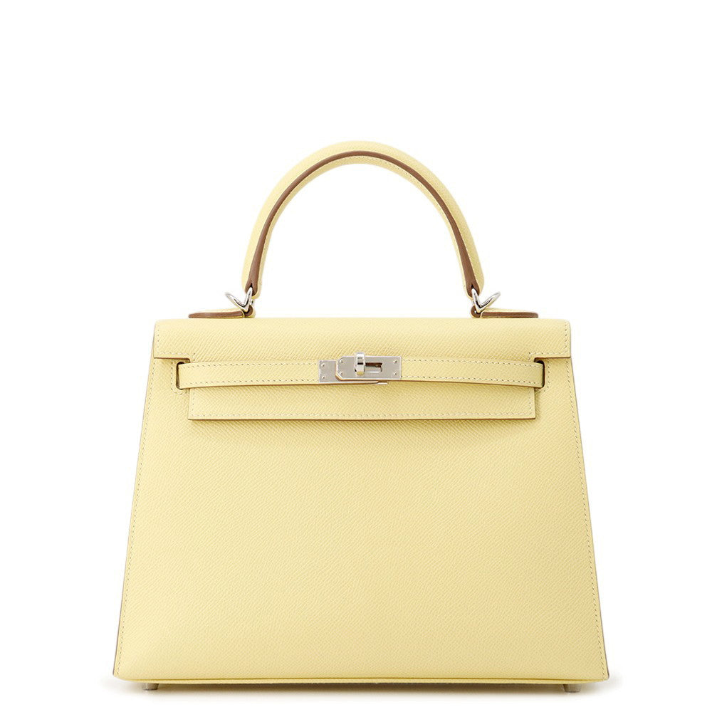 Kelly Sellier Jaune Poussin Epsom Size Handbag Travel Bag