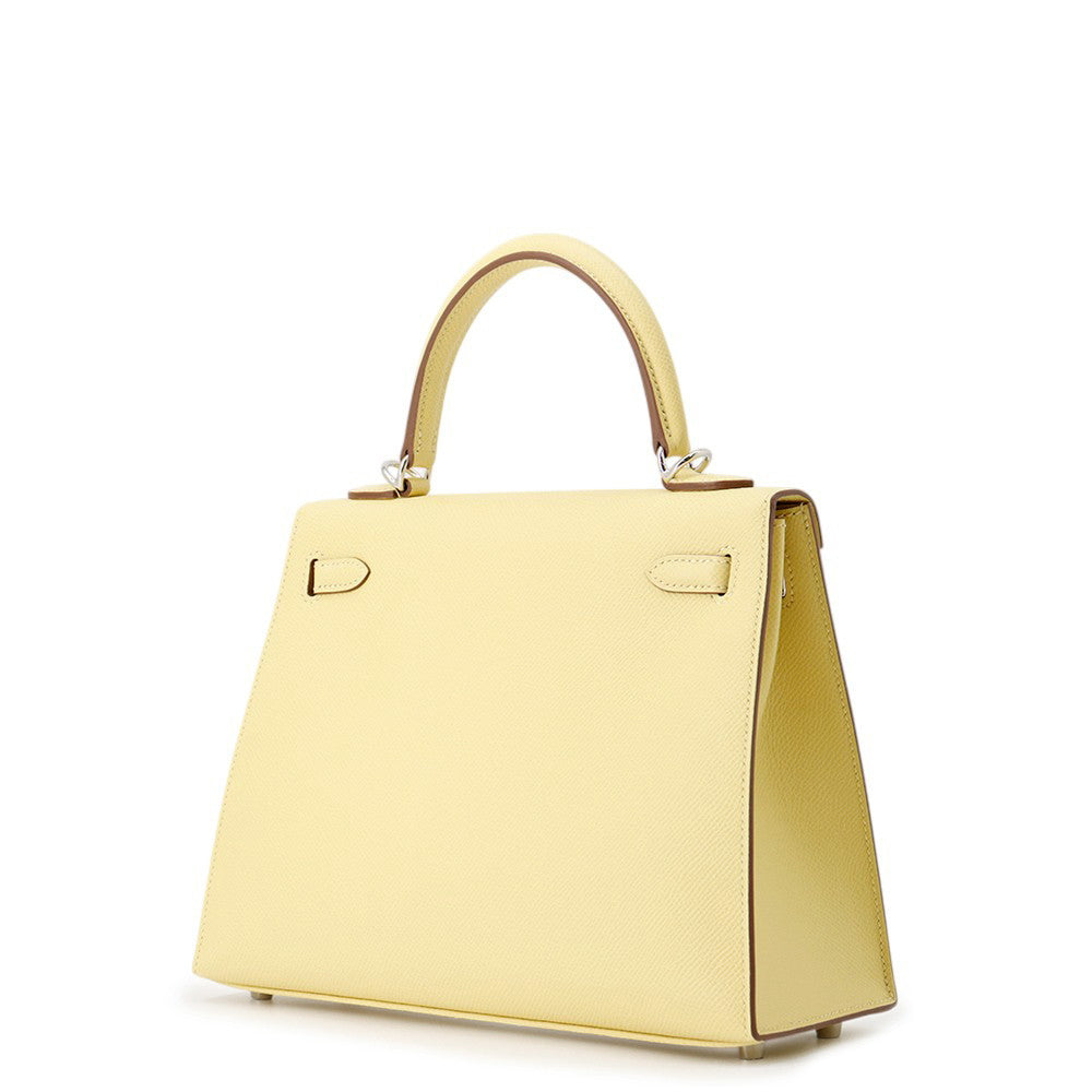 Kelly Sellier Jaune Poussin Epsom Size Handbag Travel Bag