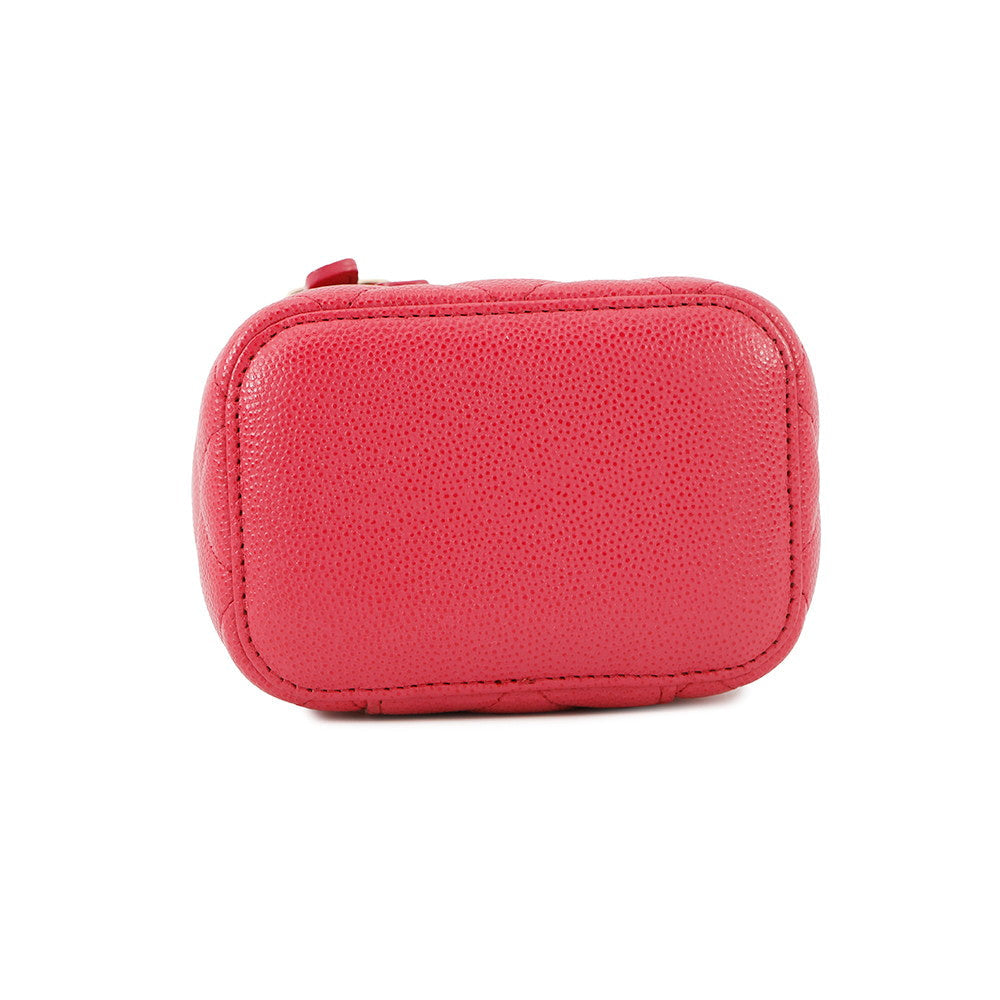 Chanel Matelasse Vanity PinkAP1340 Caviar Leather Shoulder Bag