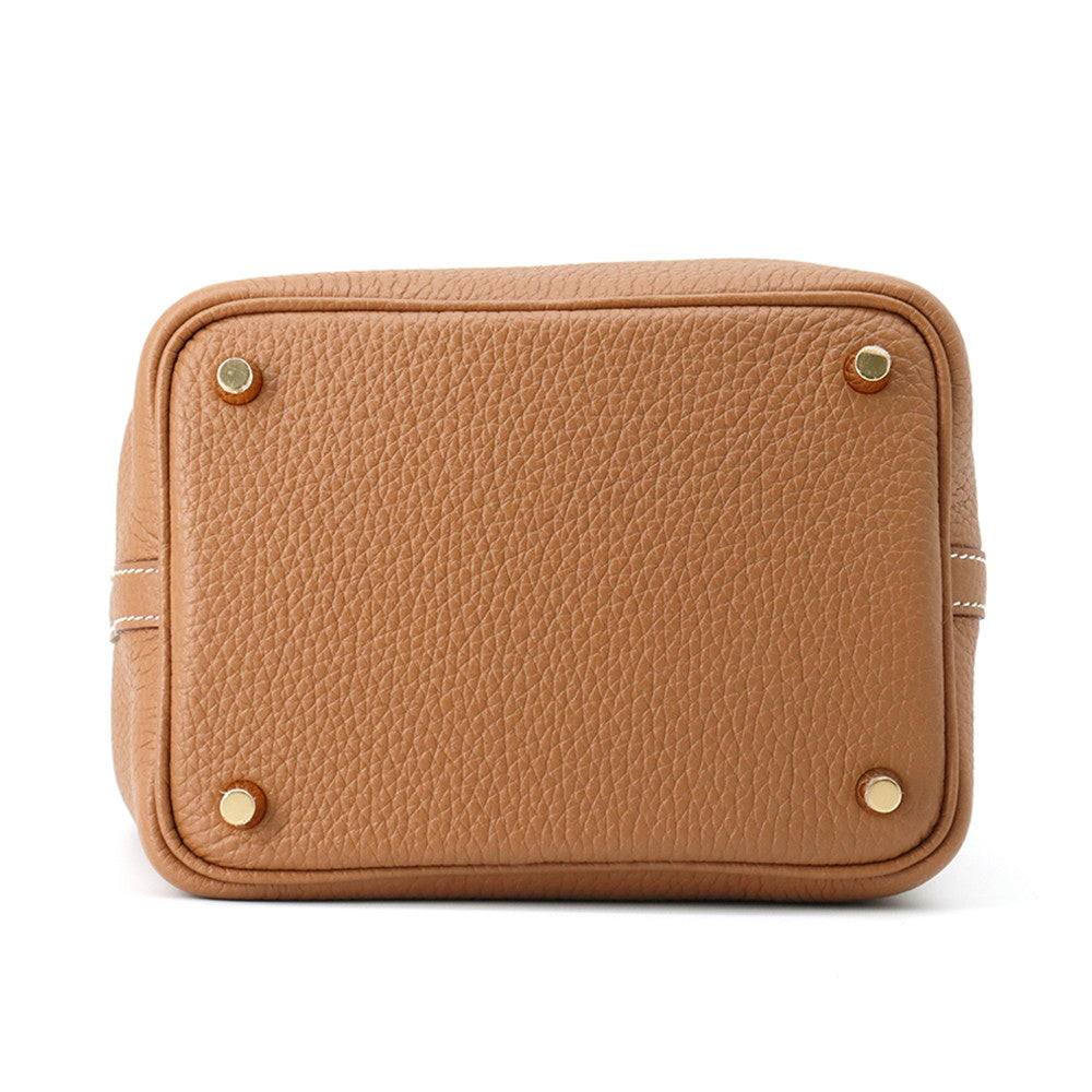 Picotin Lock Taurillon Clemence Size Pm Handbag Gold Travel Bag