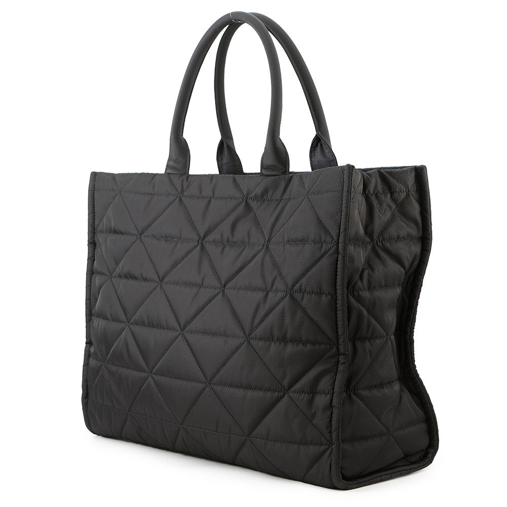 Re Topstitch Tote Bag Vg Nylon Black