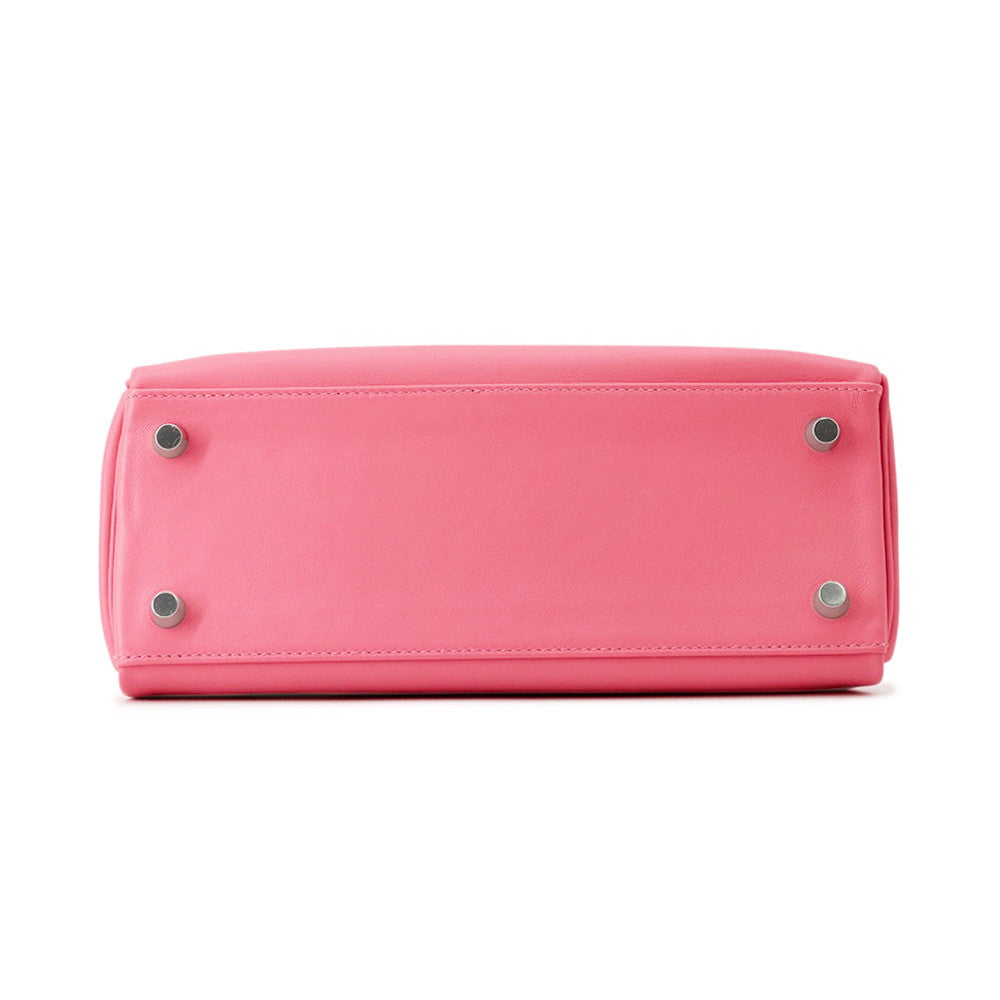 Kelly Retourne Rose Azalee Swift Size Handbag Leather Travel Bag