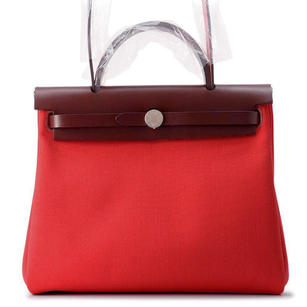 Herbag Zip Le Tourne Rouge Piment Rouge Leather Travel Bag