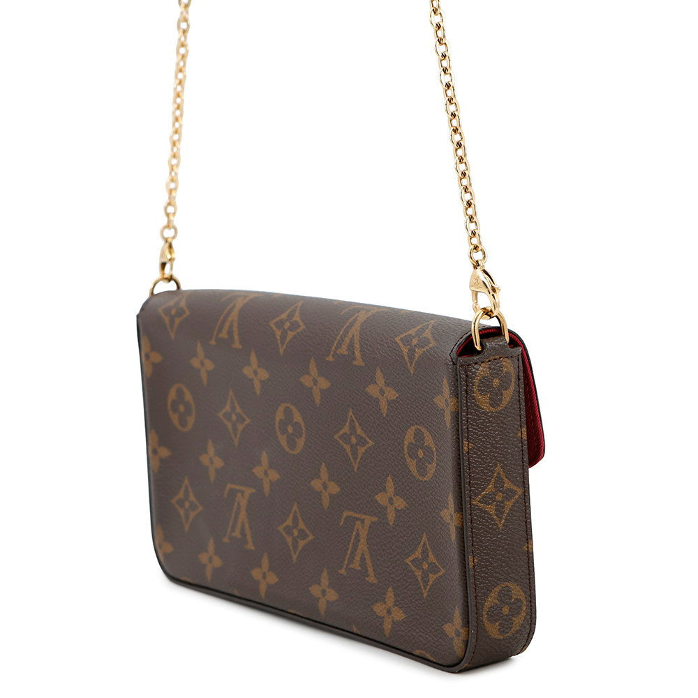 Louis Vuitton Felicie Pochette FuchsiaM61276 Monogram Clutch Bag 2