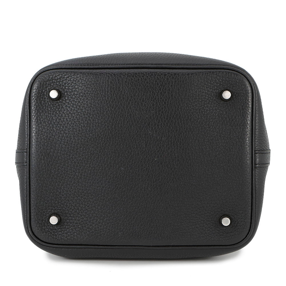 Picotin Lock Taurillon Clemence Size Mm Handbag Black Travel Bag