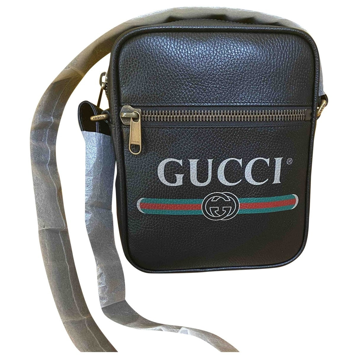 Gucci black leather handbag