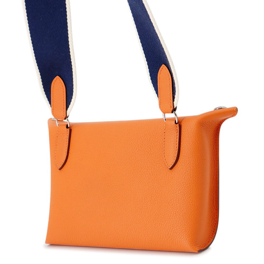 Videpoches Shoulder Bag Orange Togo Leather