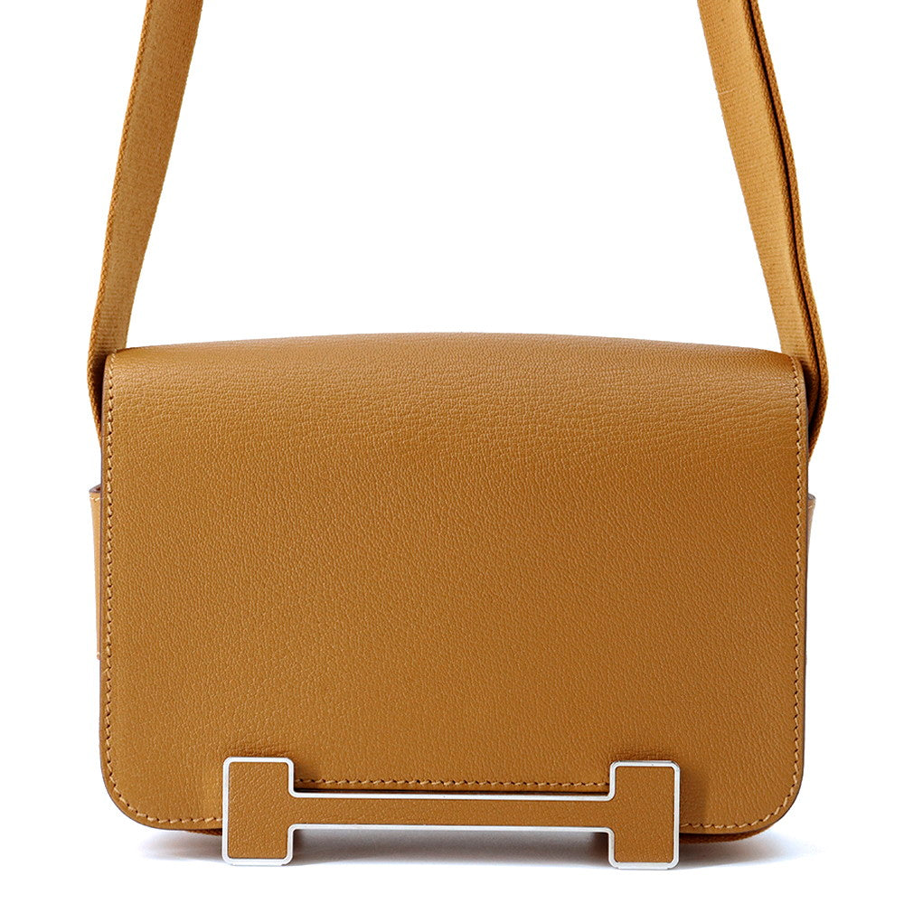 Geta Camel Chevre Myzore Goatskin Handbag Travel Bag
