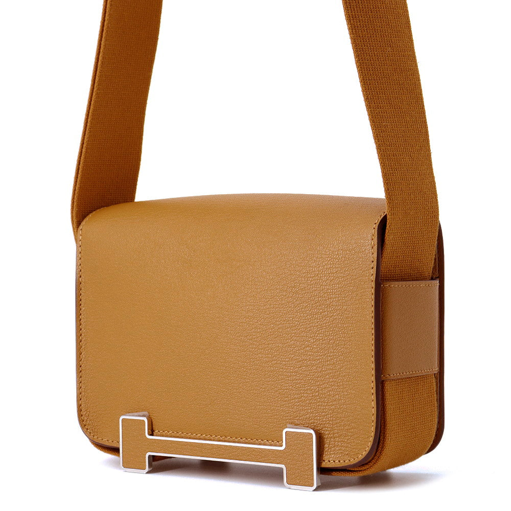Geta Camel Chevre Myzore Goatskin Handbag Travel Bag