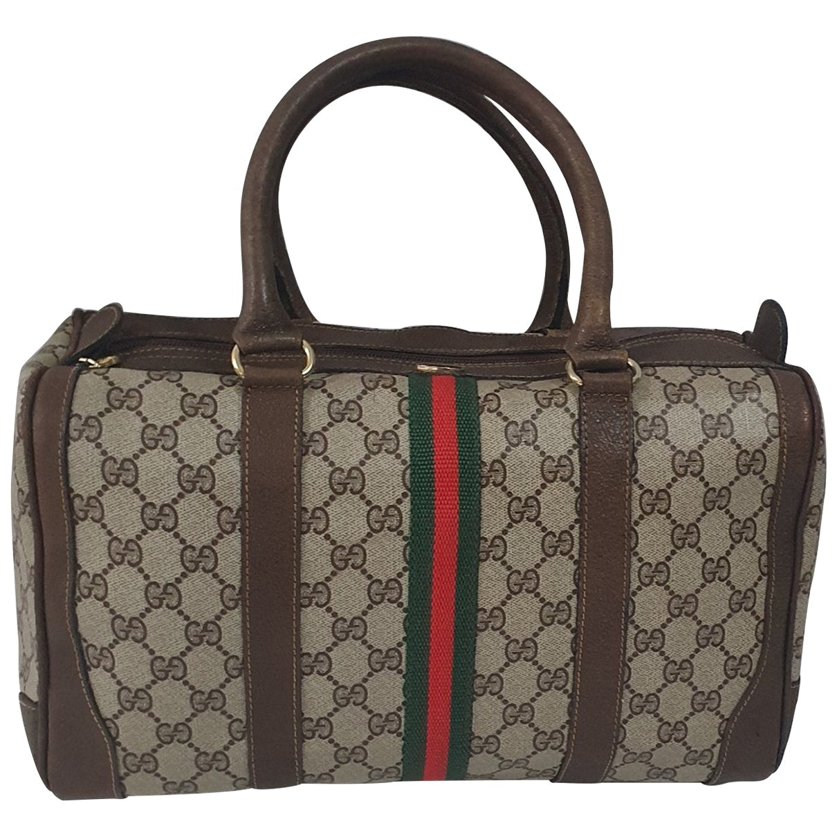 Gucci brown cloth handbag