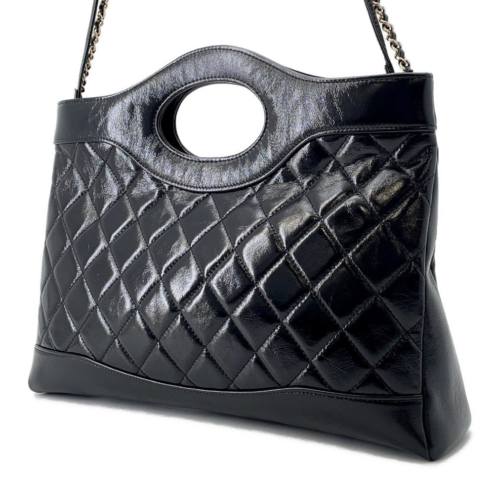 Chanel CHANEL31 Shopping BlackAS4854 Shiny Lambskin Handbag