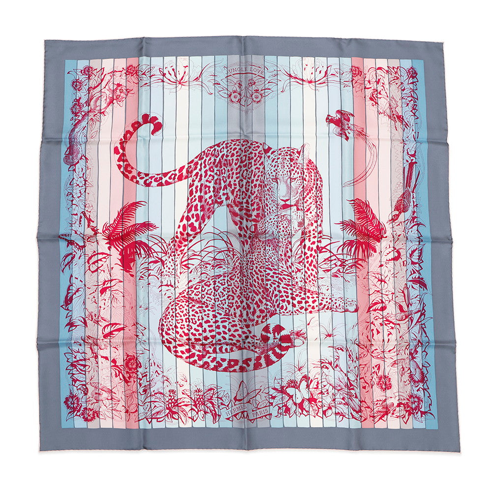 Carre Love Size Rose Grease S Silk Blue Travel Bag