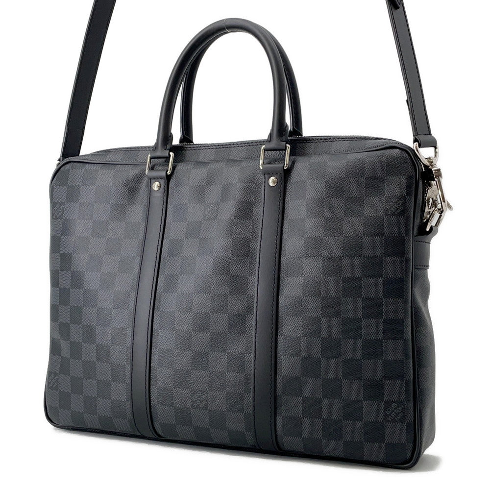 Louis Vuitton Port Documan Voyajaj NoirN41478 Graphite PM Damier Handbag