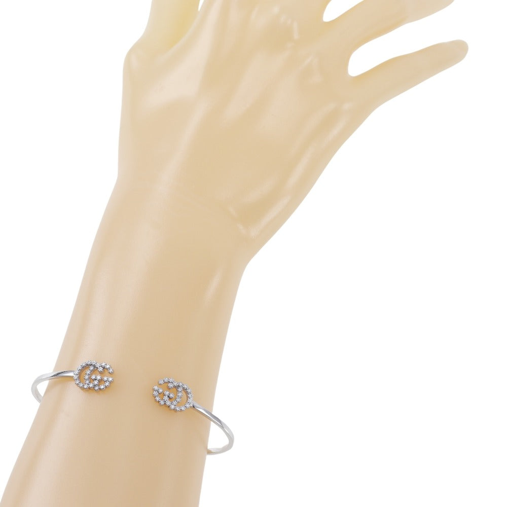 Gucci Double G Silver White Gold Bracelet Jewelry