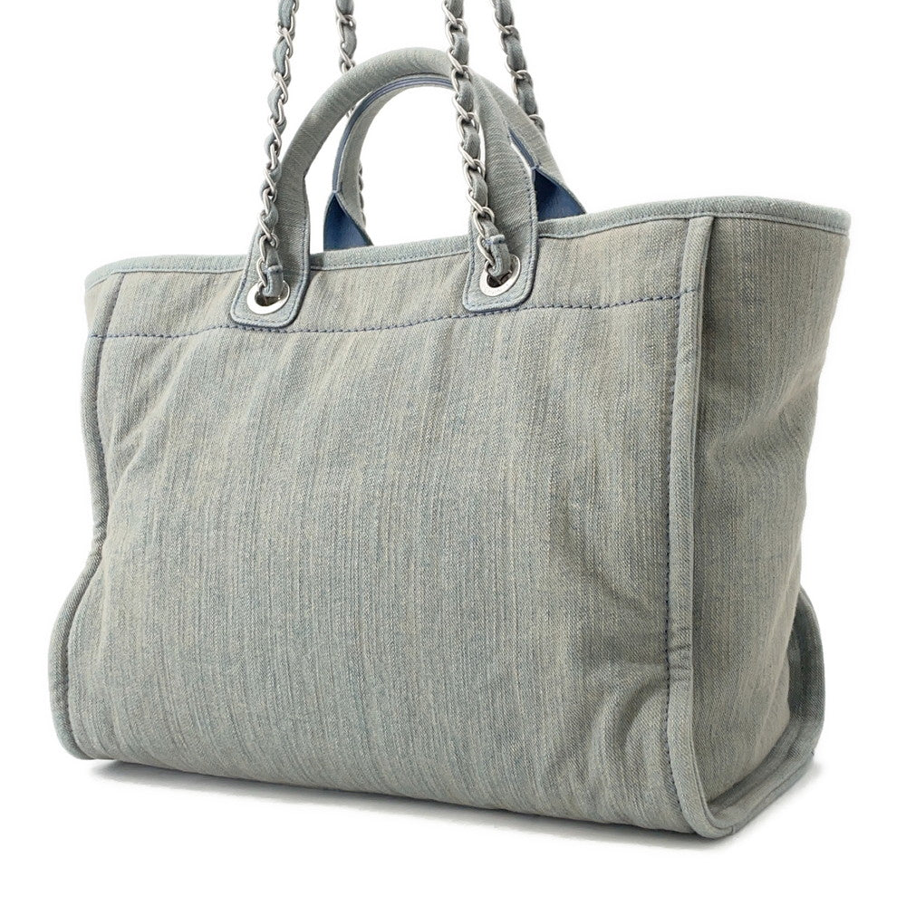 Chanel Deauville 2WAYTote Light BlueA66941 Denim GM Tote Bag