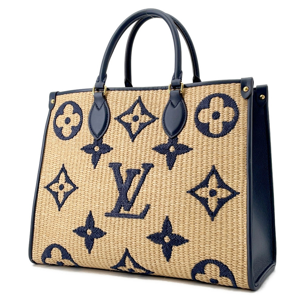 Louis Vuitton Onthego BlueM57723 ・Raffia Monogram Handbag