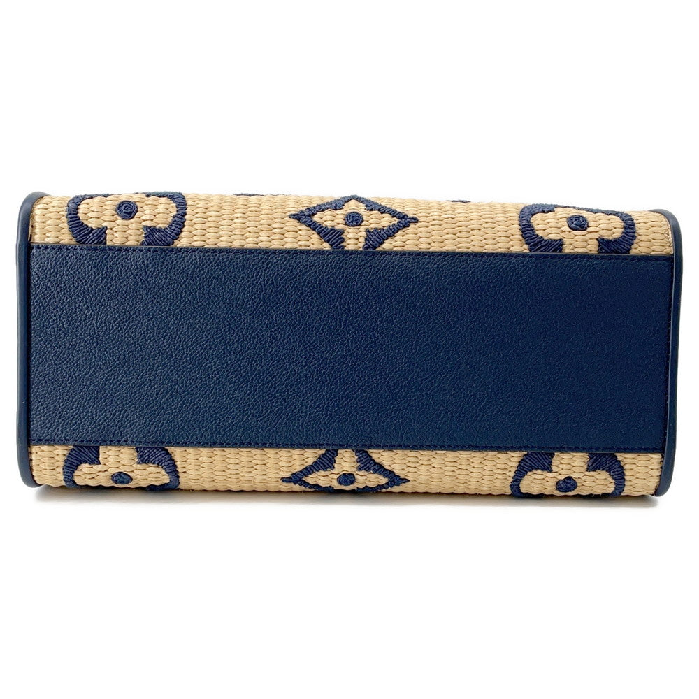 Louis Vuitton Onthego BlueM57723 ・Raffia Monogram Handbag