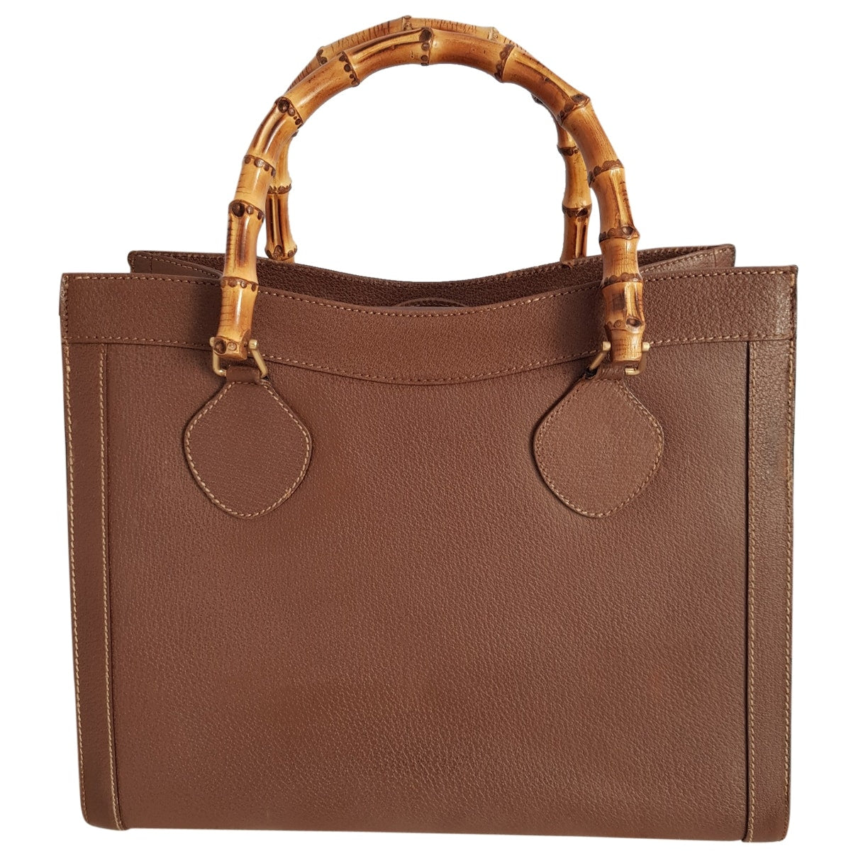 Gucci bamboo brown leather handbag
