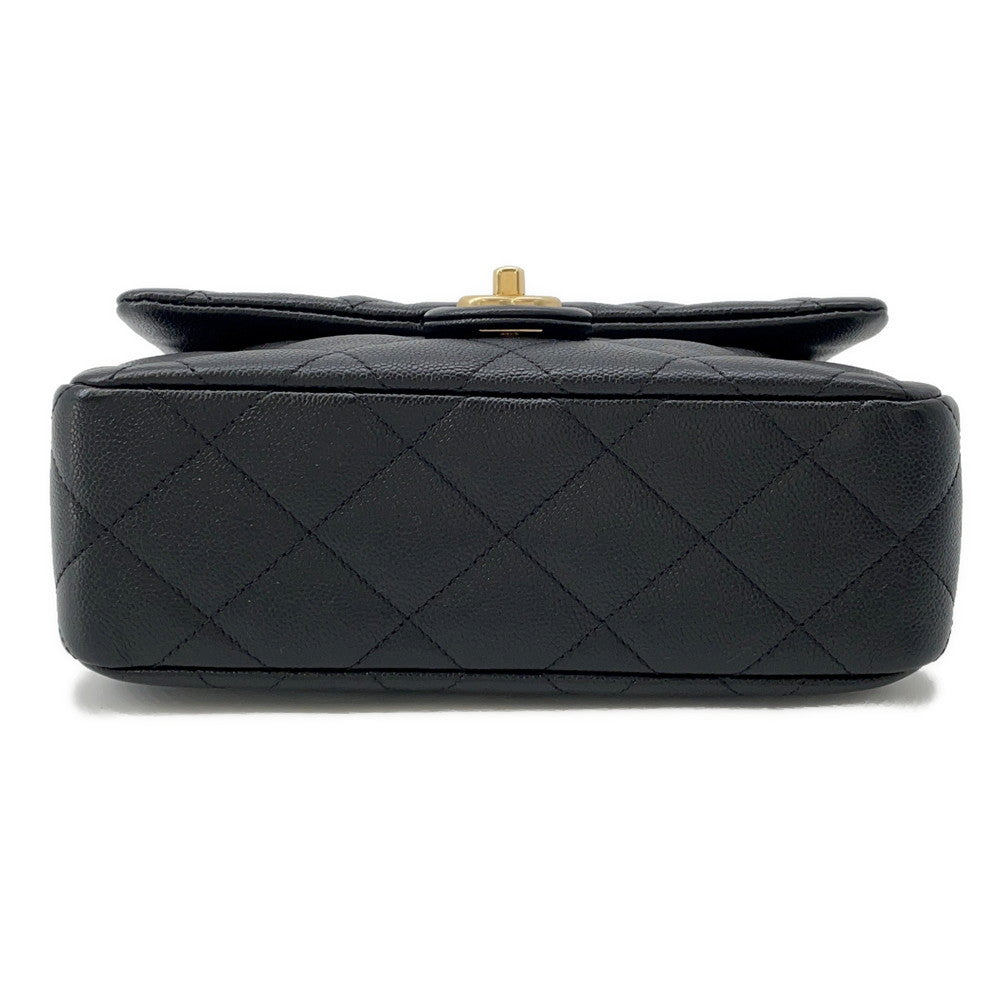 Chanel Matelasse Heart Ball Chainshoulder BlackAS3921 Caviar Leather Shoulder Bag