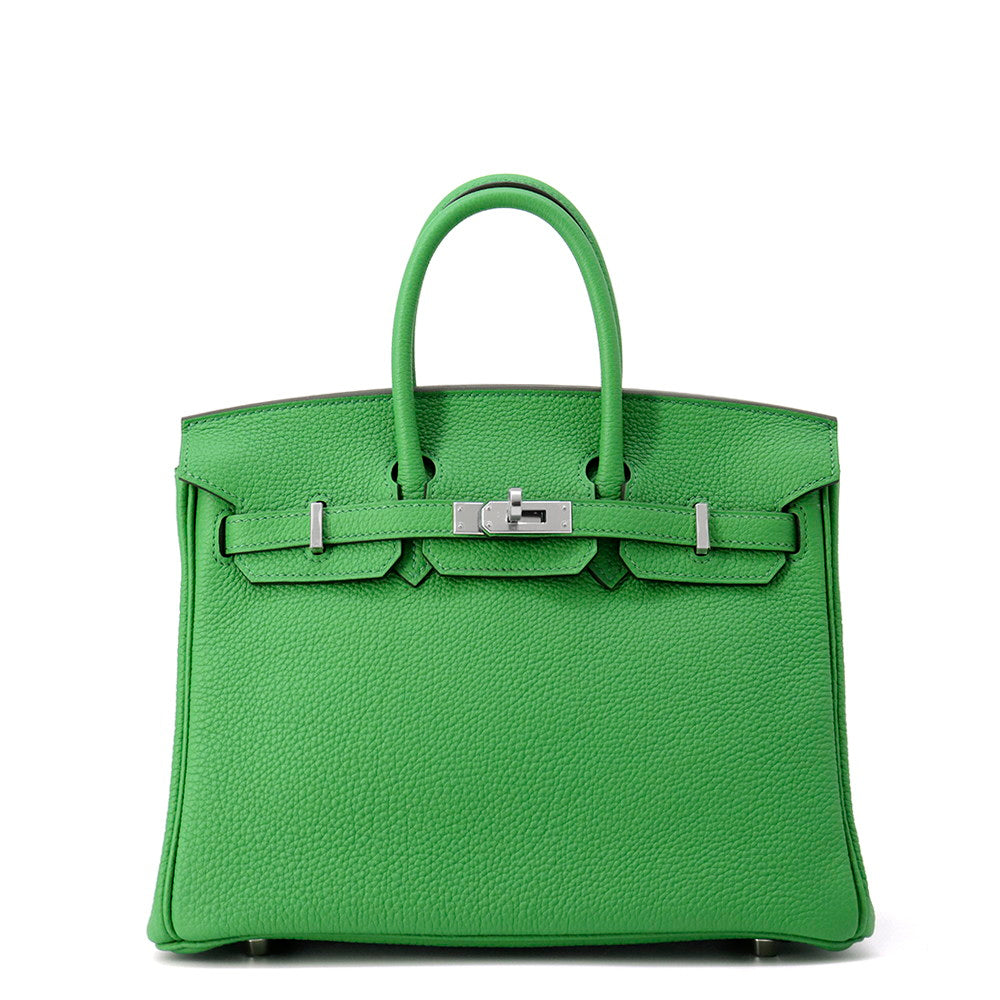Birkin Bamboo Togo Size Handbag Leather Travel Bag