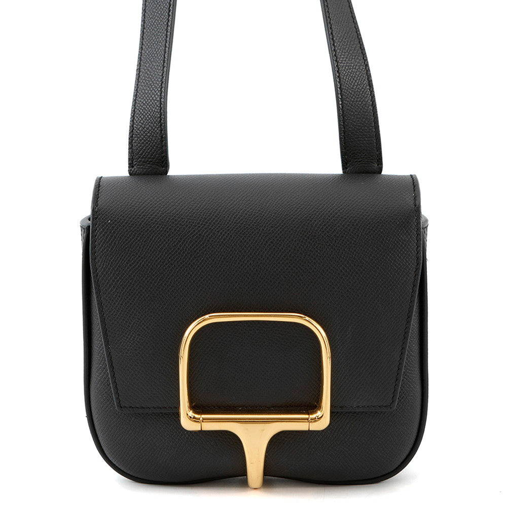 Della Cavalleria Epsom Size Handbag Black Mini Travel Bag
