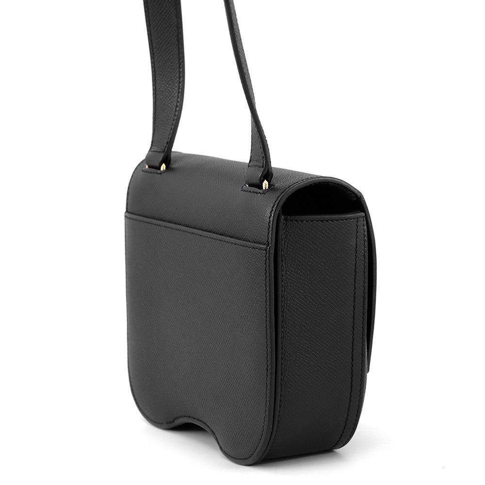 Della Cavalleria Epsom Size Handbag Black Mini Travel Bag