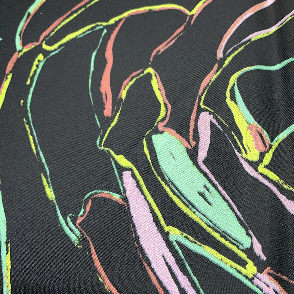 Chanel Reversible CC Logo Camellia Scarf Multicolor Black