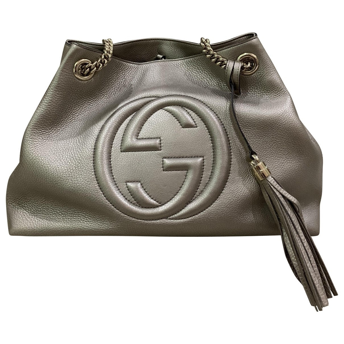 Gucci soho metallic leather handbag