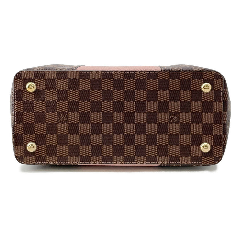 Louis Vuitton Jersy PinkN44041 Ebene Leatherー Taurillon Damier Canvas Brown Handbag