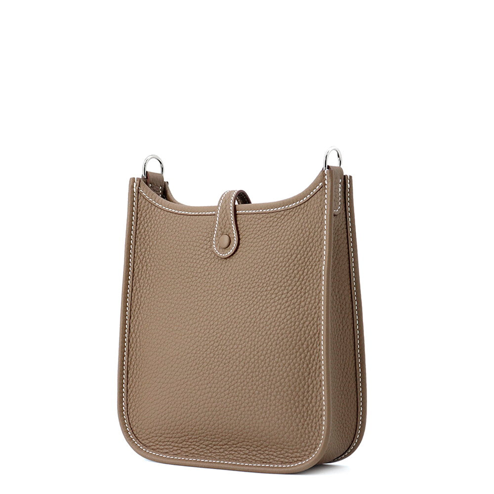 Evelyne Amazon Long Etoupe Indigo Taurillon Clemence Blue Travel Bag