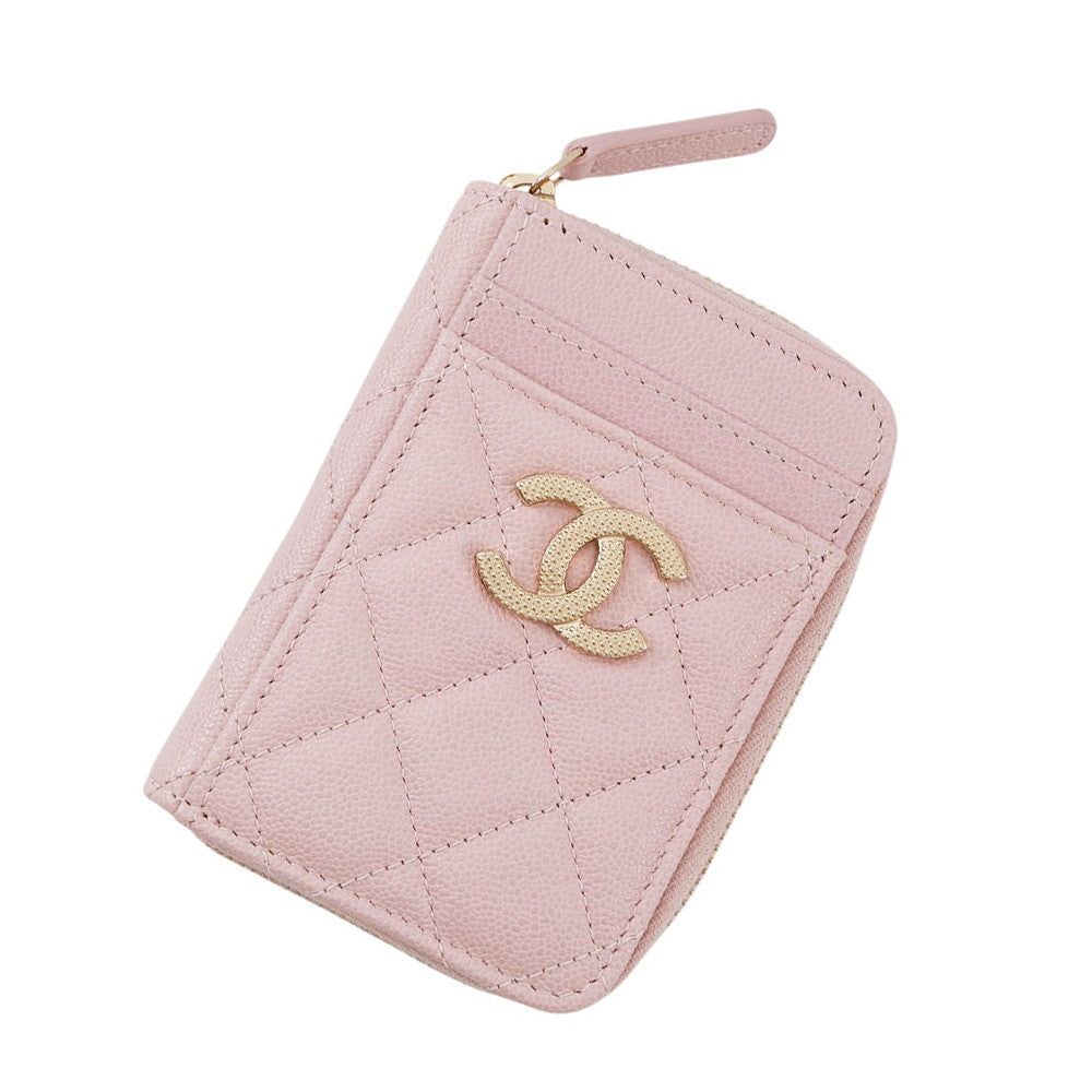Chanel Matelasse Timeless Classic Coin Purse PinkAP2966 Leather Wallet Case