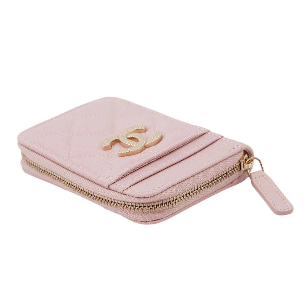 Chanel Matelasse Timeless Classic Coin Purse PinkAP2966 Leather Wallet Case