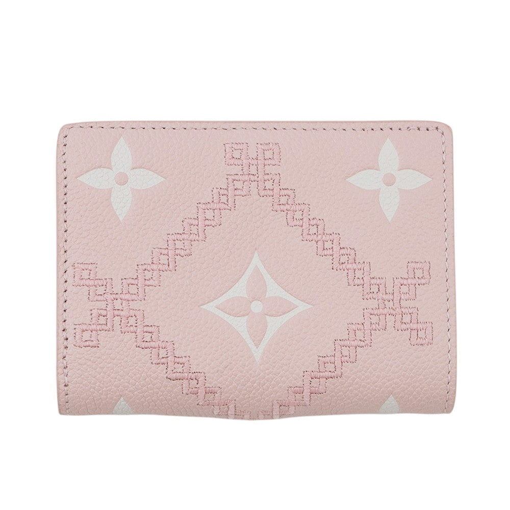 Louis Vuitton Portefeuille Claire PinkM81212 Belvedere Monogram Leather Empreinte Handbag