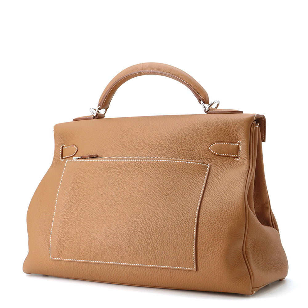 Kelly Maxi Togo Size Handbag Leather Gold Travel Bag
