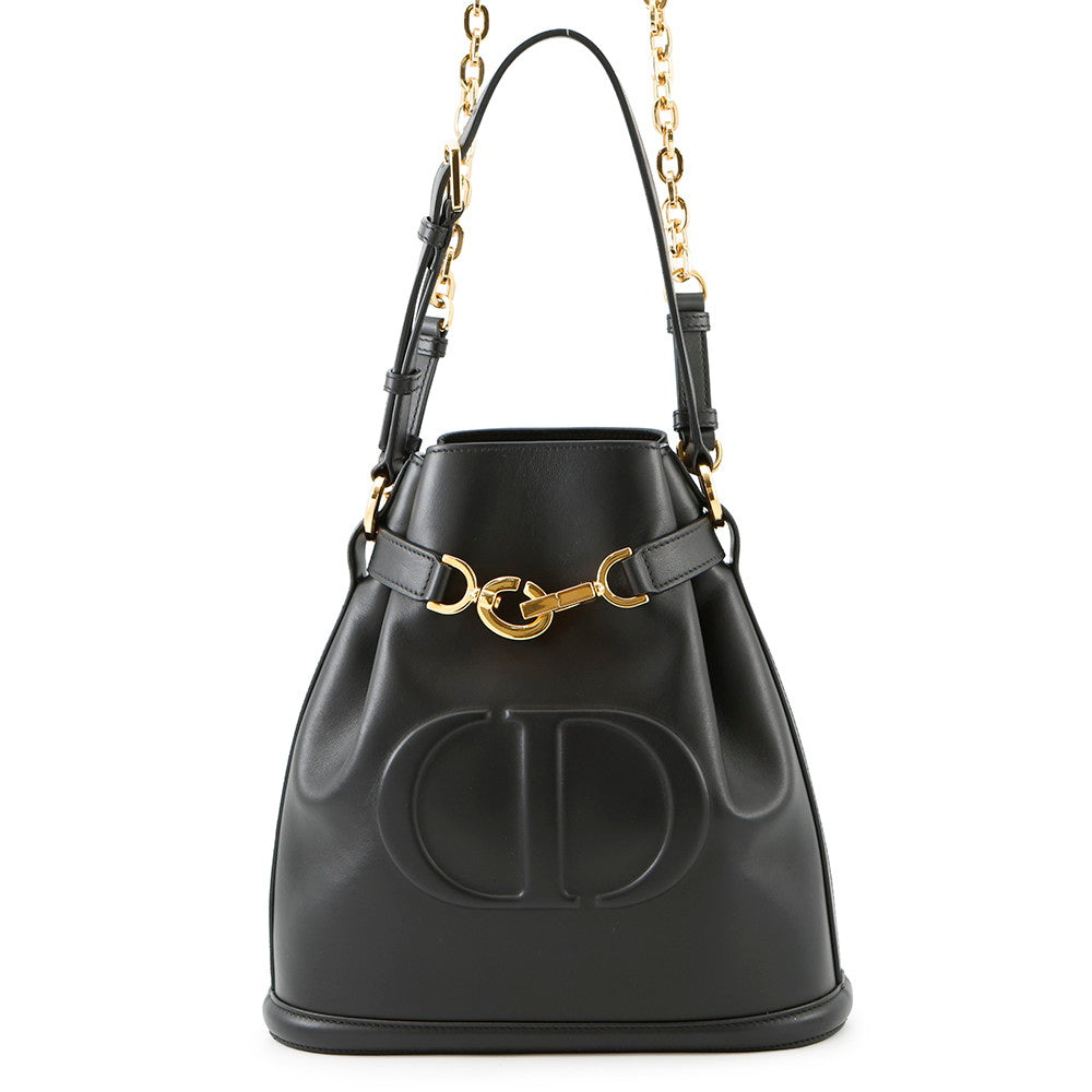 Dior C'Est Cd Embossed Bag Blackm Ubha Calf Leather Travel Bag