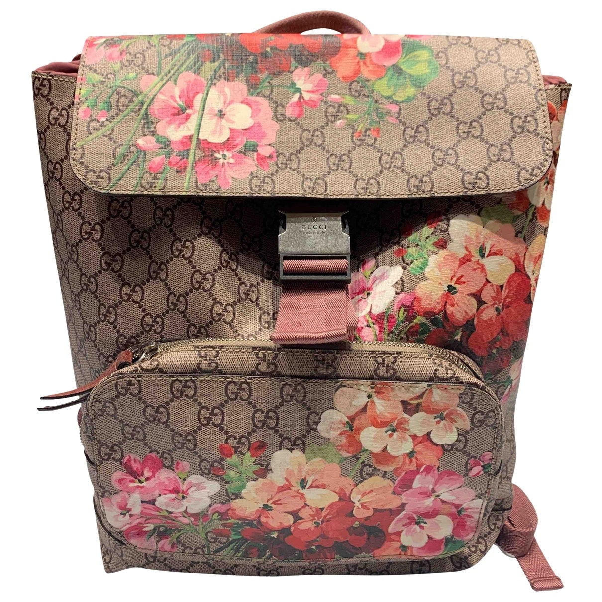 Gucci pink cloth backpacks