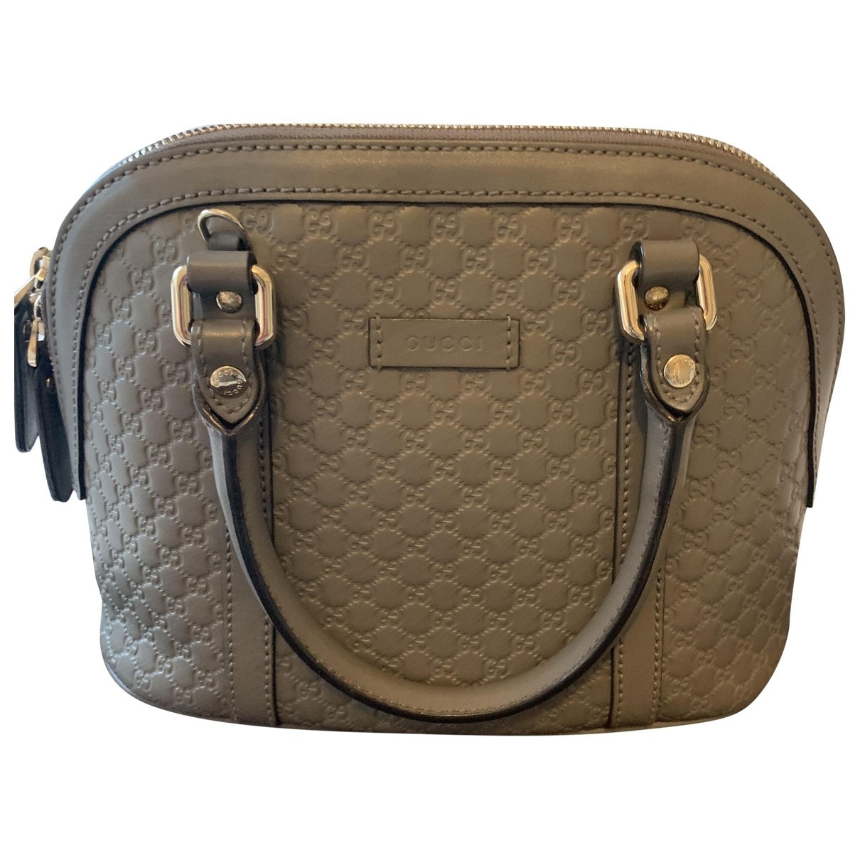 Gucci dôme grey leather handbag