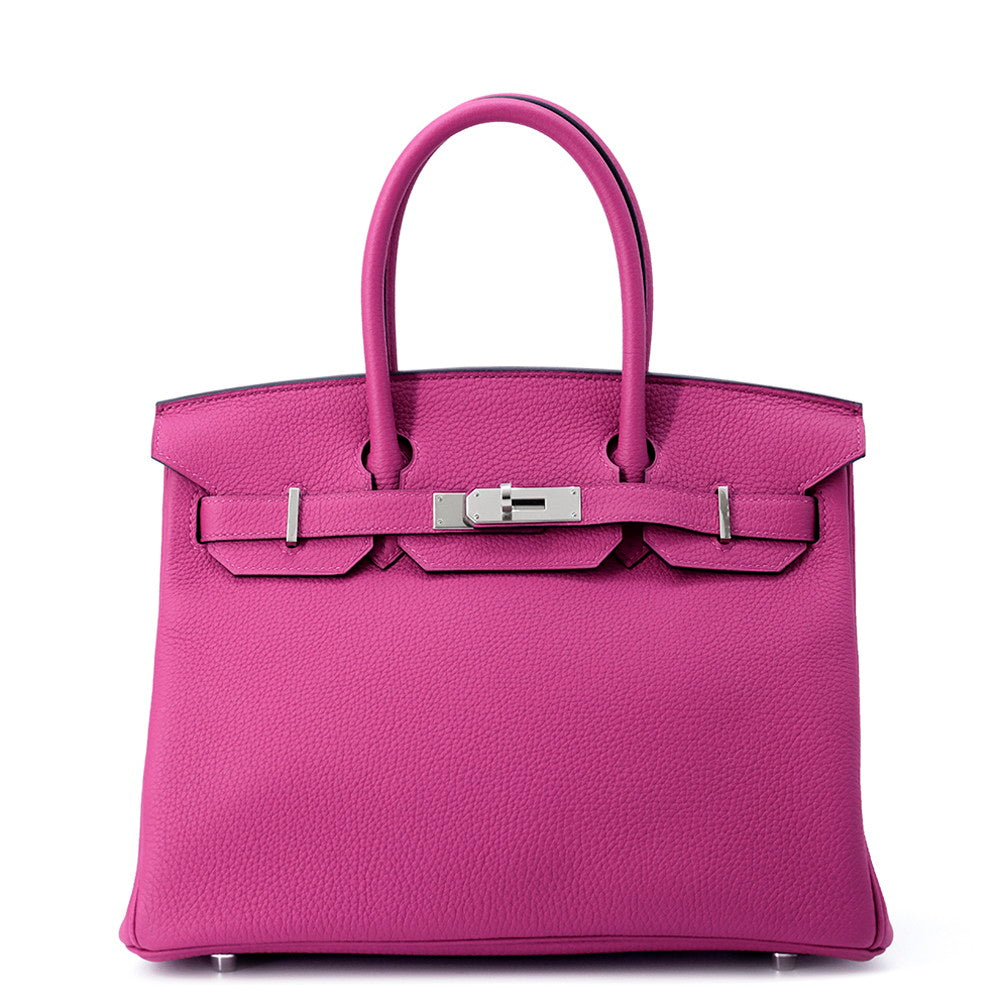 Birkin Rose Purple Togo Size Handbag Leather Travel Bag