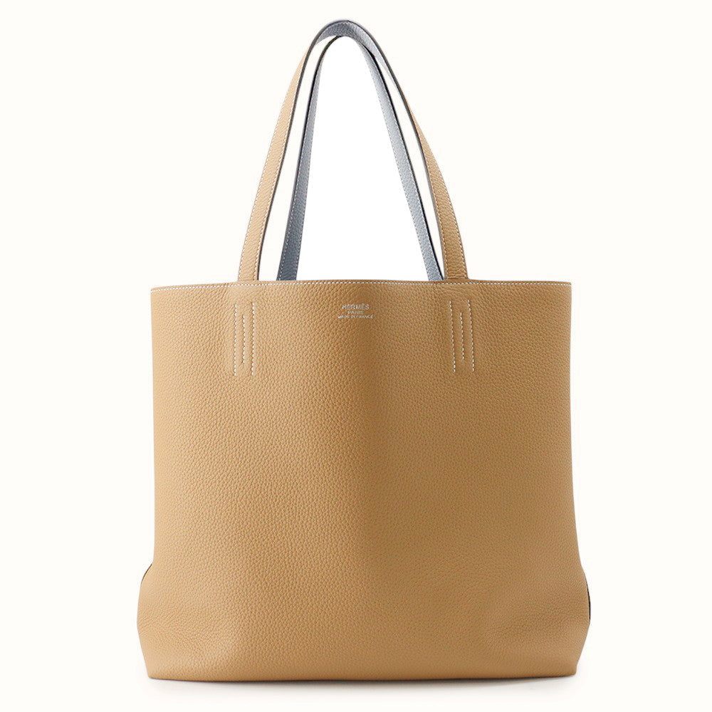 Double Sense Biscuit Gacier Taurillon Clemence Size Blue Travel Bag