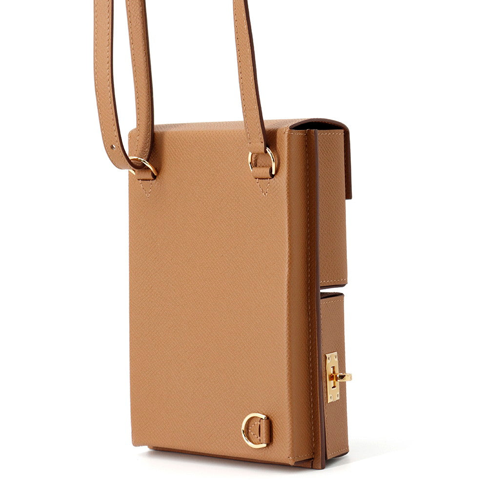 Kelly Multi Pocket Epsom Handbag Gold Travel Bag