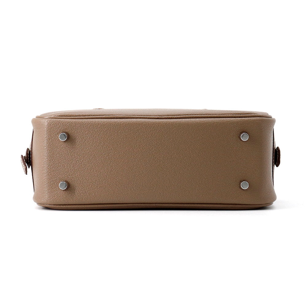 Plume Etoupe Chevre Myzore Goatskin Size Handbag Mini Travel Bag